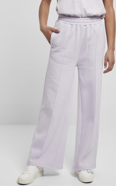 Urban Classics Damen Trainingshose Ladies Straight Pin Tuck Sweat Pants Softlilac