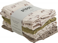 Pippi Babywear Kinder Windel Organic Cloth Muslin (8er Pack) Sheer Bliss-65x65 cm