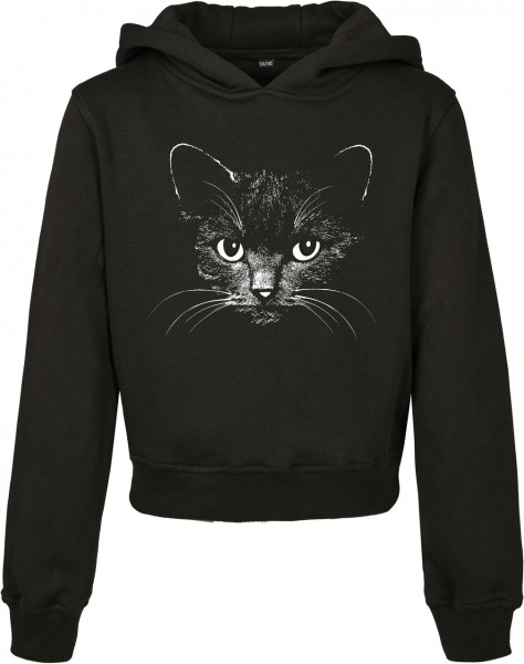Mister Tee Hoodie Kids Black Cat Cropped Hoody Black