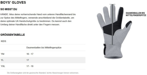 Under Armour Kinder Handschuhe Ua Storm Printed Liner