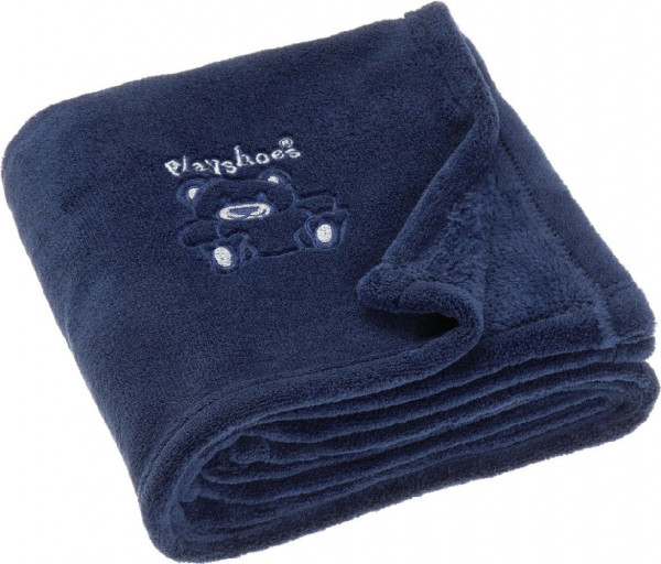 Playshoes Kinder Fleece-Decke Bär Marine