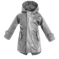 BMS Kinder Regenjacke HafenCity Coat Kids Pu/Lining Cool Grey