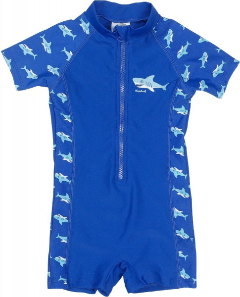 Playshoes Kinder Badehose UV-Schutz Einteiler Hai Blau