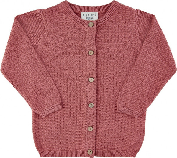 Fixoni Kinder Knitted Cardigan 422020-Dusty Rose