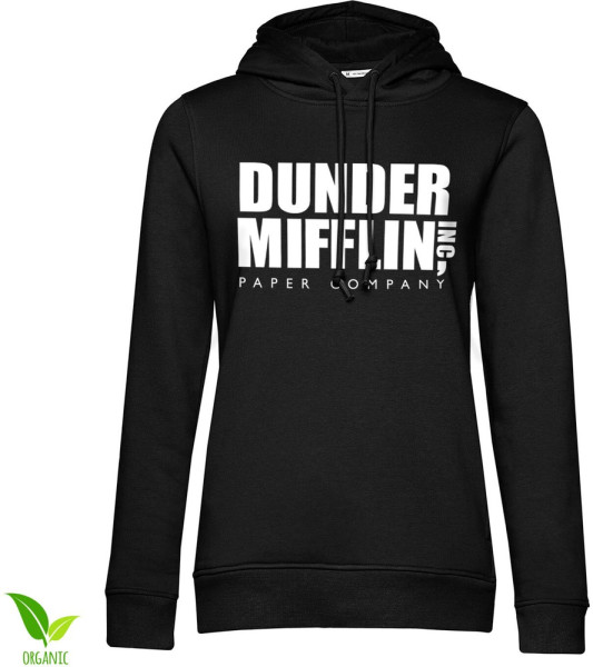 The Office Dunder Mifflin Inc. Logo Girls Hoodie Damen Black