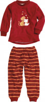 Playshoes Kinder Schlafanzug Frottee Katzen Rot Playshoes Kinder Schlafanzug Frottee Katzen Rot