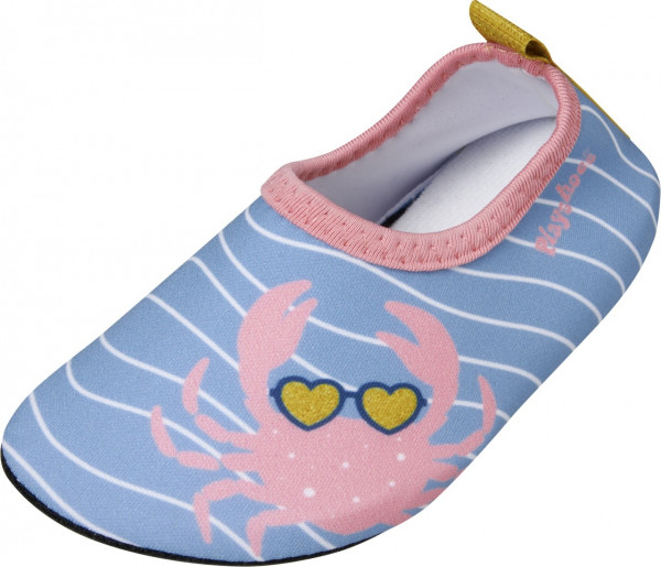 Playshoes Kinder Barfuß-Schuh Krebs Blau/Pink