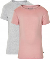 Minymo Mädchen T-Shirts Basic 33 -T-Shirt (2-Pack) Blusher
