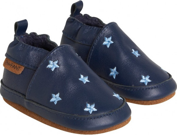 En Fant Kinder Soft shoes Leather shoe - Embr. 5781-Blue Night