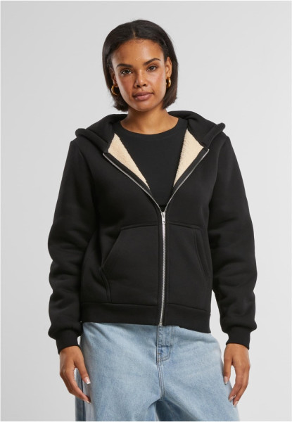 Urban Classics Damen Ladies Bonded Sherpa Zip Hoody TB7166