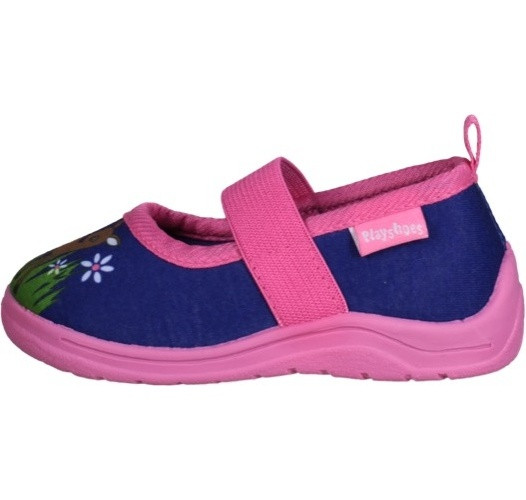 Playshoes Kinder Schuh Hausschuh Reh Marine/Pink