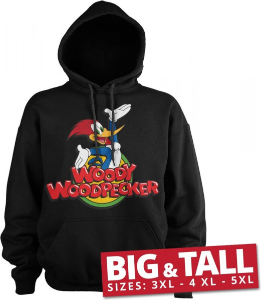 Woody Woodpecker Classic Logo Big & Tall Hoodie Black