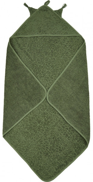 Pippi Babywear Kinder Badetuch Organic Hooded Towel 83x83 cm Deep Lichen Green