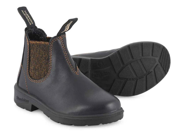 Blundstone Kinder Stiefel Boots #1992 Leather (Kids) Black/Bronze Glitter