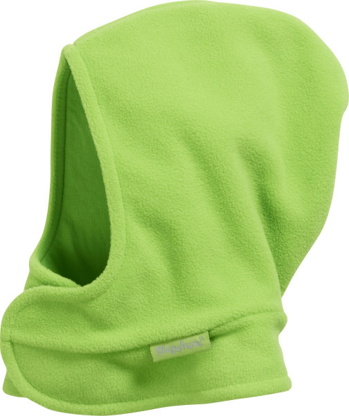 Playshoes Kinder Mütze Fleece-Schalmütze mit Klettverschluß Grün
