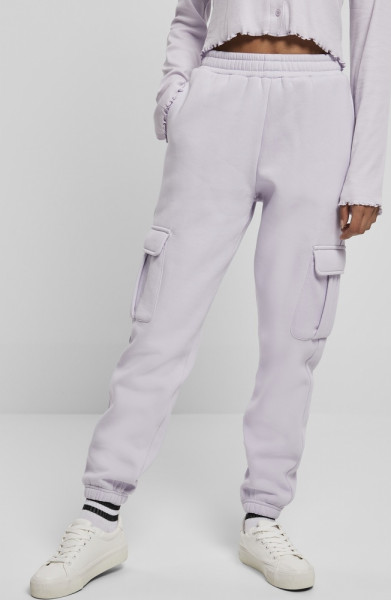 Urban Classics Damen Trainingshose Ladies High Waits Cargo Sweat Pants Softlilac