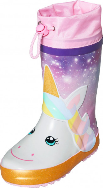 Playshoes Kinder Gummistiefel Einhorn Flieder