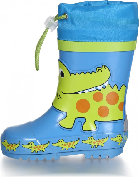 Playshoes Kinder Gummistiefel Krokodil Blau/Grün