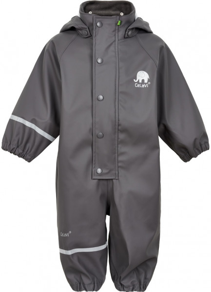 Celavi Kinder Regenset Rainwear Suit Solid Pu Grey