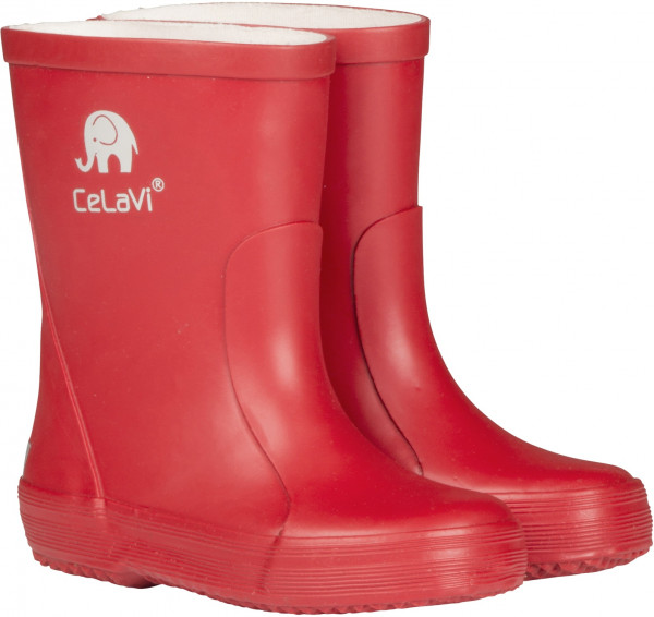 Celavi Kinder Gummistiefel Basic Wellies Solid Red