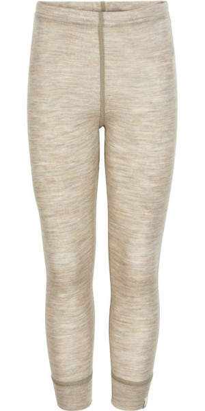 Celavi Kinder Leggings Leggings Solid Melange Wonder Wollies Simply Taupe Melange