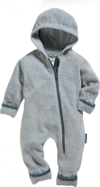 Playshoes Kinder Outdoor Fleece-Overall meliert Grau/Melange