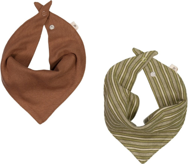 Wheat Kinder 2 Lätzchen Bib Eden Stripe Dry Clay-Onesize