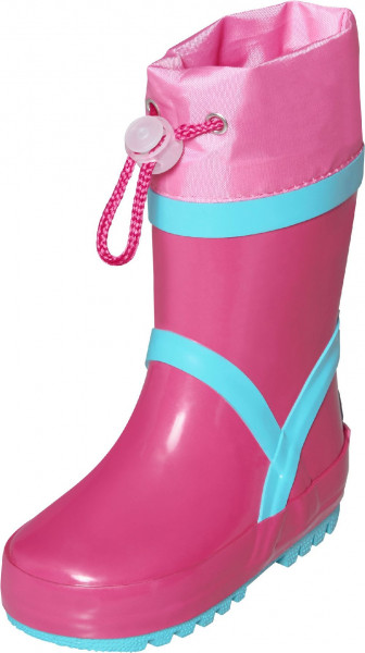 Playshoes Kinder Gummistiefel Basic gefüttert Pink