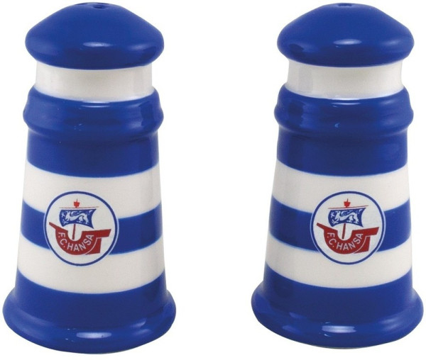 Hansa Rostock Salz- und Pfefferstreuer Leuchtturm Fussball