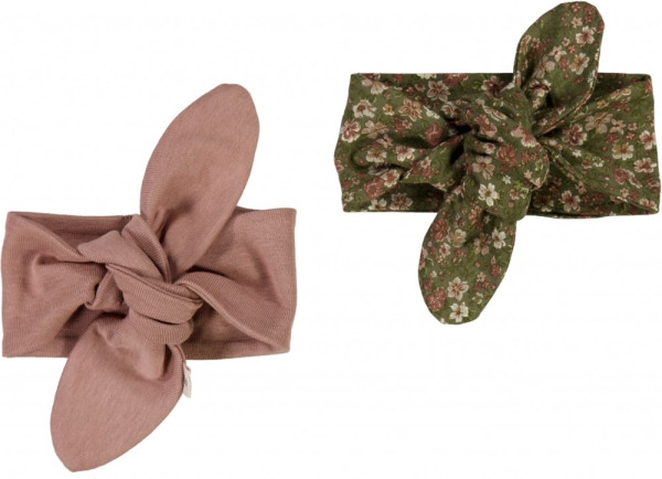 Wheat Kinder 2 Baumwoll-Stirnbändern Headband Olivia Flowers Powder-Onesize
