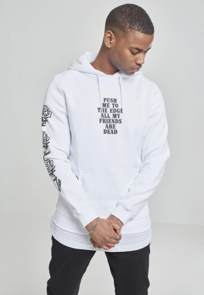 Mister Tee Hoodie Push Me Hoody White