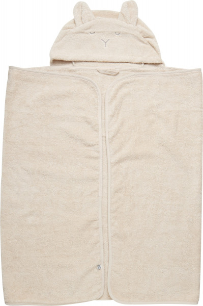 Pippi Babywear Kinder Badetuch Organic Hooded Bath Towel Sandshell-70x120 cm