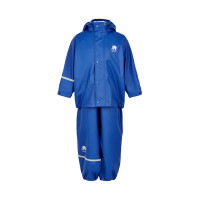 Celavi Kinder Regenset Basic Rainwear Set Solid PU Oceanblue