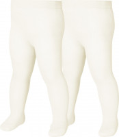Playshoes Kinder Strumpfhose Uni Doppelpack Natur