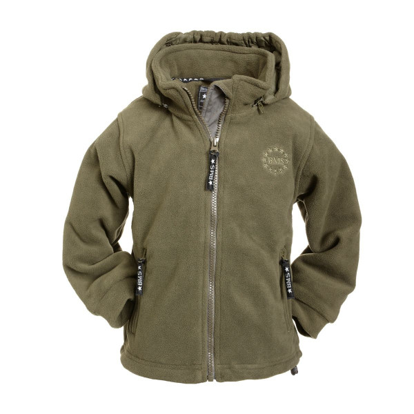 BMS Kinder Windsmoother Kids Kapuzen-Jacke Khaki