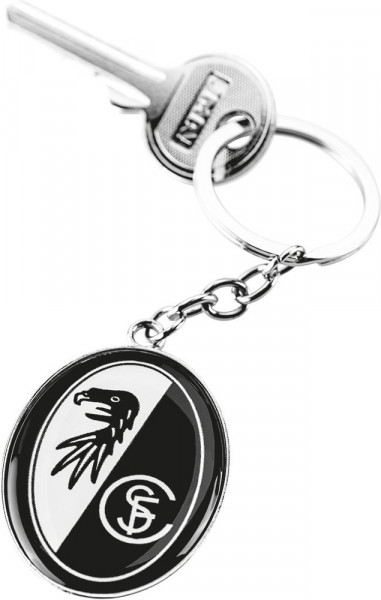 SC Freiburg SCF Schlüsselanhänger Logo Fußball Rot/Schwarz
