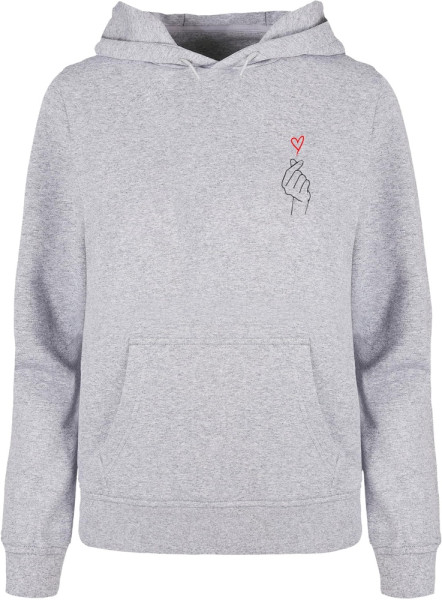 Merchcode Damen Ladies K Heart Basic Hoody MP0008104