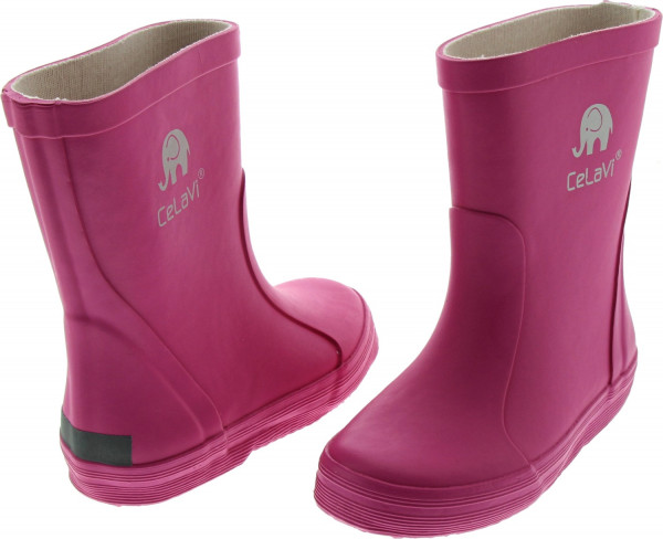 CeLaVi Kinder Gummistiefel Basic Wellies Solid Real Pink