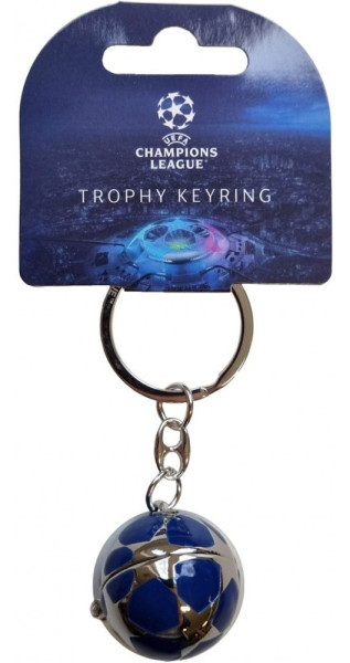 UEFA Champions League Schlüsselanhänger Starball mit Minipokal Fussball Nationen Weiß