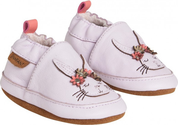 En Fant Kinder Soft shoes Leather shoe - Appl. 5780-Pink
