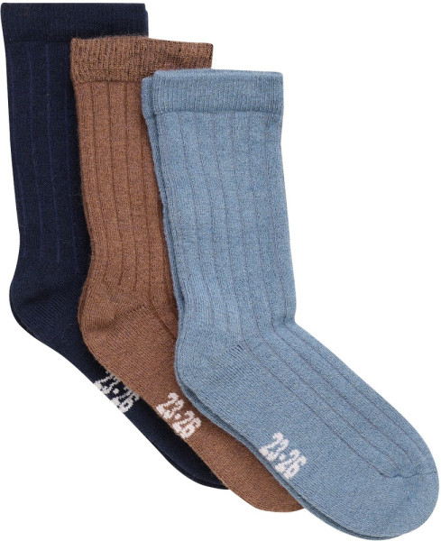 Minymo Kinder Socke Wool Socks Rib 3-Pack 5980
