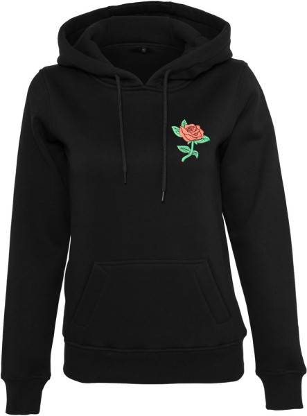 Mister Tee Damen Sweatshirt Ladies Rose Hoody Black