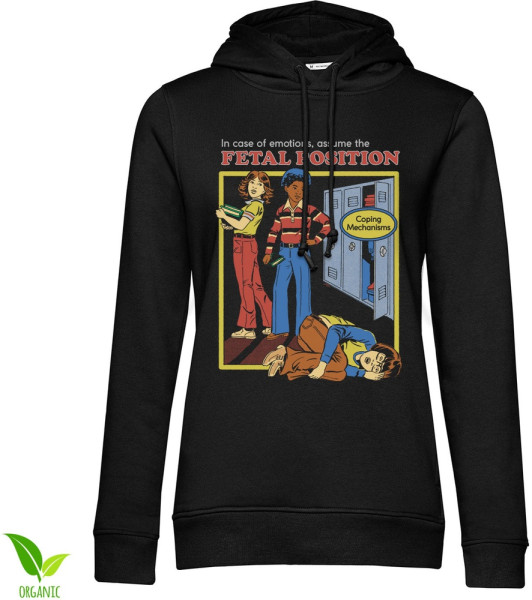 Steven Rhodes Damen The Fetal Position Girly Hoodie DTR-57-SR038-DTF797