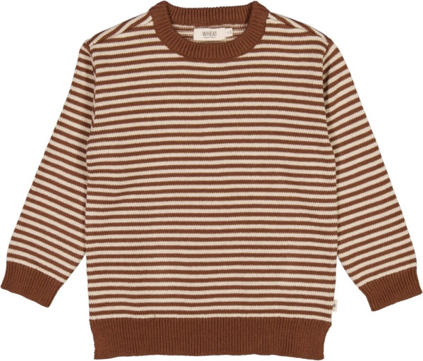 Wheat Kinder Strickpullover Knit Pullover Morgan Dry Clay Stripe