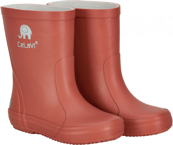 Celavi Kinder Gummistiefel Basic Wellies Solid Redwood