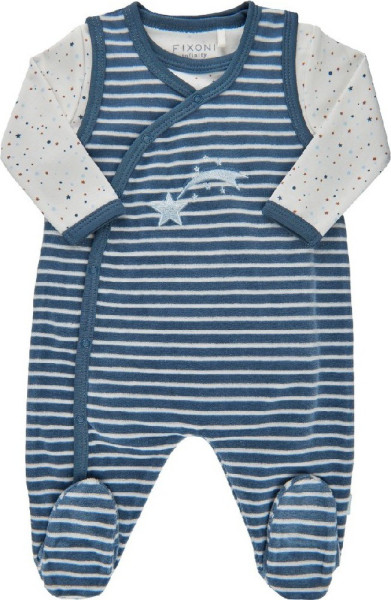 Fixoni Kinder Body LS w.Romper 422000-China Blue