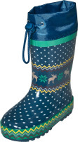 Playshoes Kinder Gummistiefel Norweger gefuettert