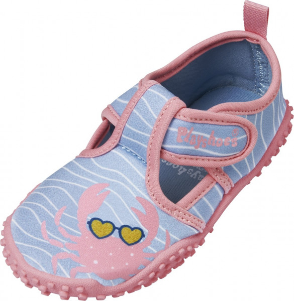 Playshoes Kinder Aqua-Schuh Krebs Blau/Pink