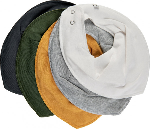 Pippi Babywear Kinder Lätzchen Bandana Bib Solid (5er Pack) Marshmallow White