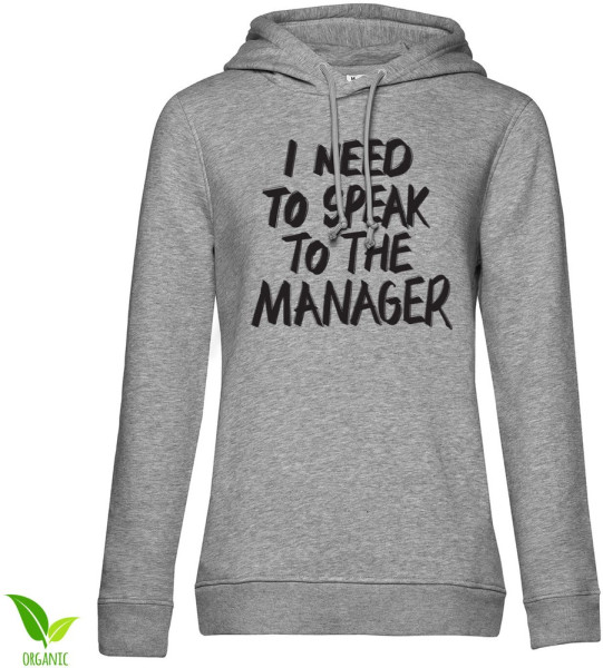 Hybris I Need To Speak To The Manager Girls Hoodie Damen Heather-Grey